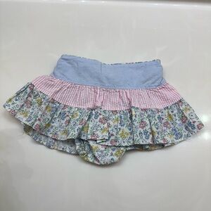 Ralph Lauren Blue and Pink Floral Skort